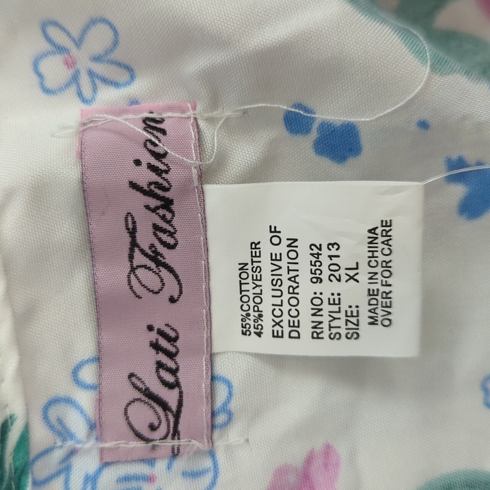 Lati Fashion house coat dress, night gown, robe, vintage style, NWT, sz XL - Picture 10 of 11